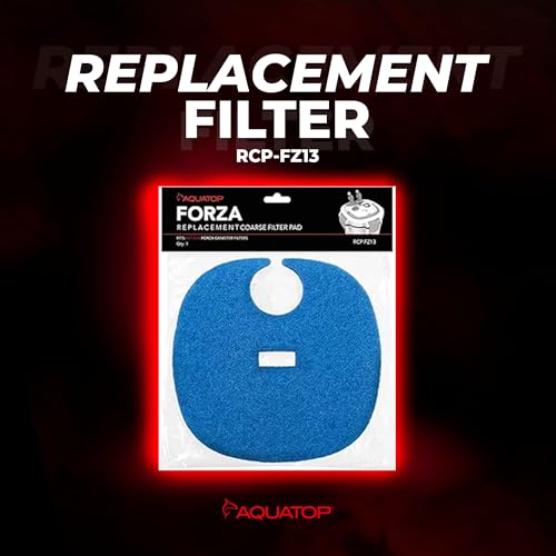 AquaTop Coarse Blue Filter Sponge with Bag & Header - Suitable with FZ13 Canister Filter - Captures Bigger Particles for Clearer Water – Excellent for Freshwater and Saltwater...