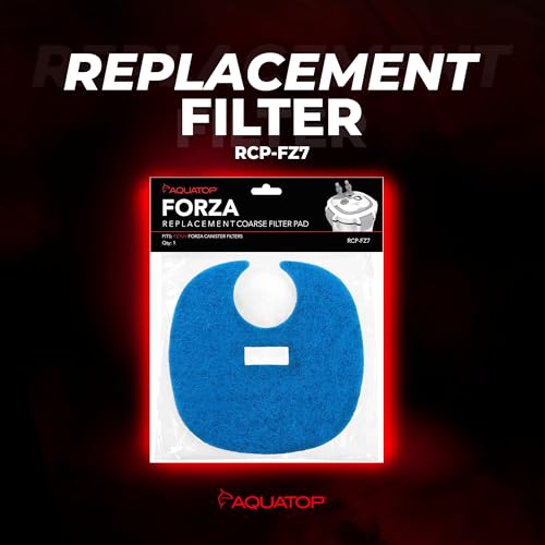 AquaTop Coarse Blue Filter Sponge with Bag & Header - Suitable with FZ7 Canister Filter - Successfully Captures Giant Particles for Clearer Water - Good for Freshwater and...