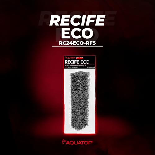 Aquatop Recife Eco Sequence Substitute Filter Sponge for twenty-four & 40 Gallon Aquariums - Excessive-Effectivity Foam Filter, Straightforward Set up, Mannequin RC24ECO-RFS